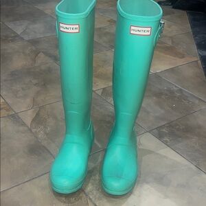 Hunter Teal Tall Boots
